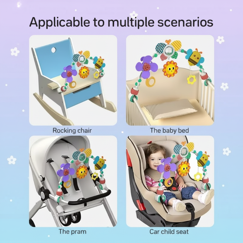 BuzzBloom – Farbenfroh & interaktiv – Baby-Spielbogen