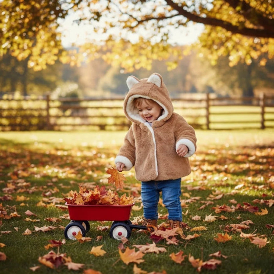 CozyPrincess – Warm & weich – Plüschjacke für Mädchen mit Kapuze