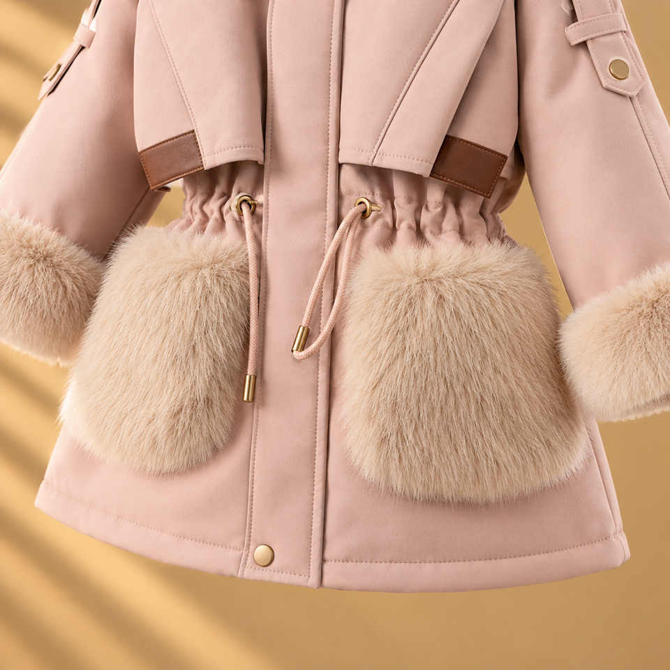 CozyParka – Warm & weich – Winterjacke für Mädchen mit Plüschkragen