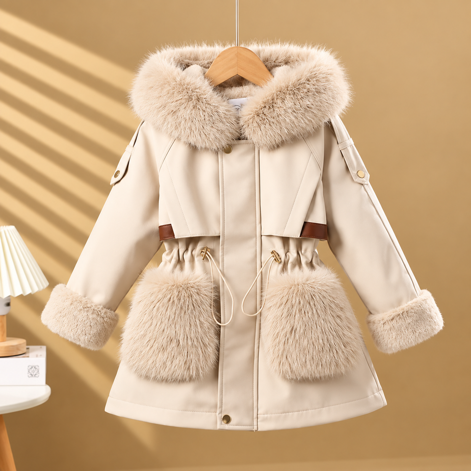 CozyParka – Warm & weich – Winterjacke für Mädchen mit Plüschkragen