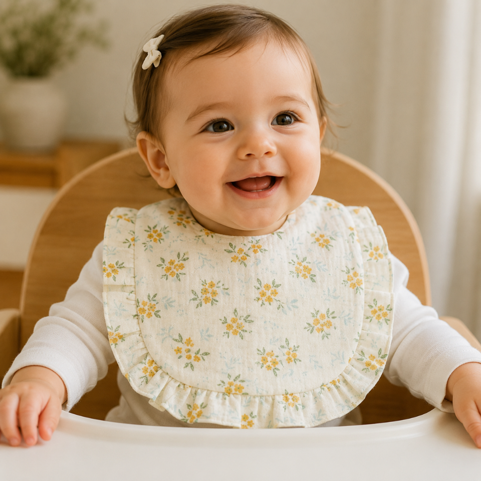BabyBloom – Niedlich & bequem – Baby-Lätzchen mit Rüschenrand