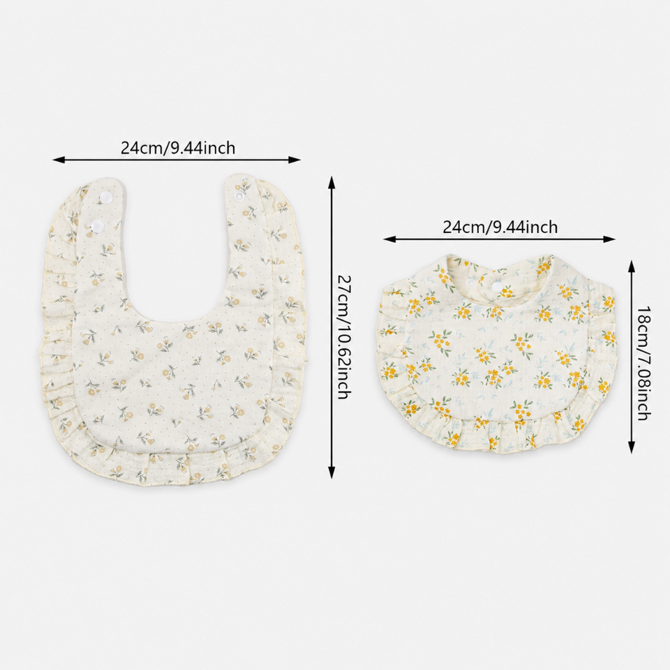 BabyBloom – Niedlich & bequem – Baby-Lätzchen mit Rüschenrand