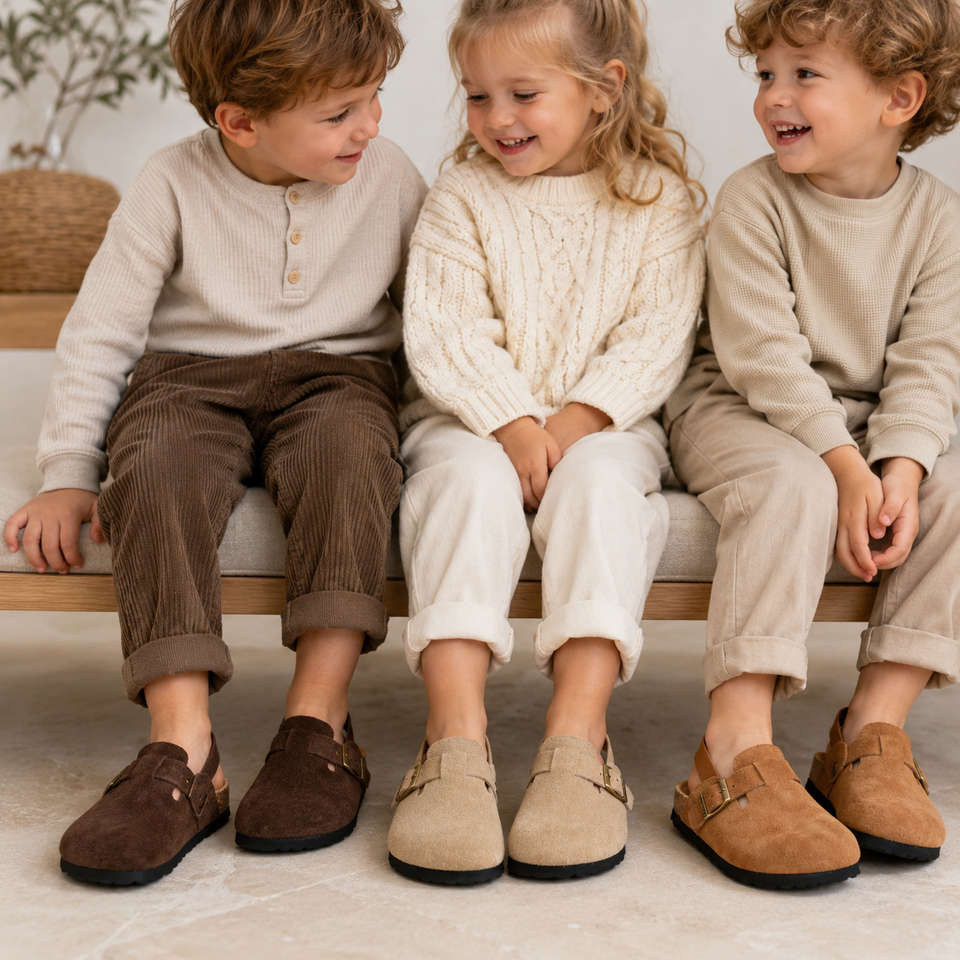 LittleWalk – Bequem & trendy – Sandalen im Clog-Stil aus Wildleder