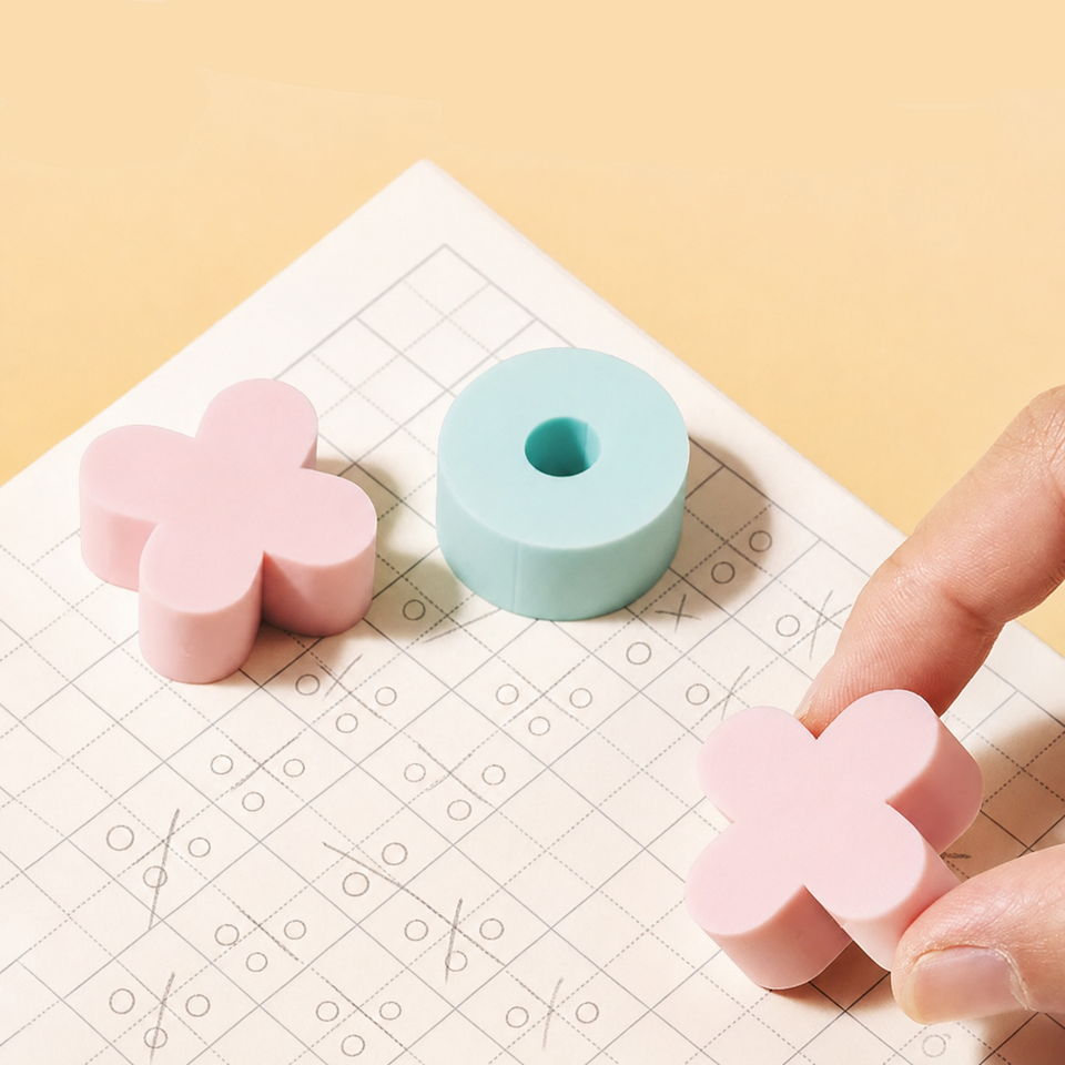 TicFun – Niedlich & praktisch – „Butter, Käse und Eier“-Radiergummi-Set