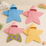CozyStar – Weich & handgefertigt – Gestrickter Baby-Strampler mit sternförmigem Muster