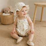 LittleBlossom – Sommerlich, bequem und stilvoll – Baby-Sling-Body mit Hut