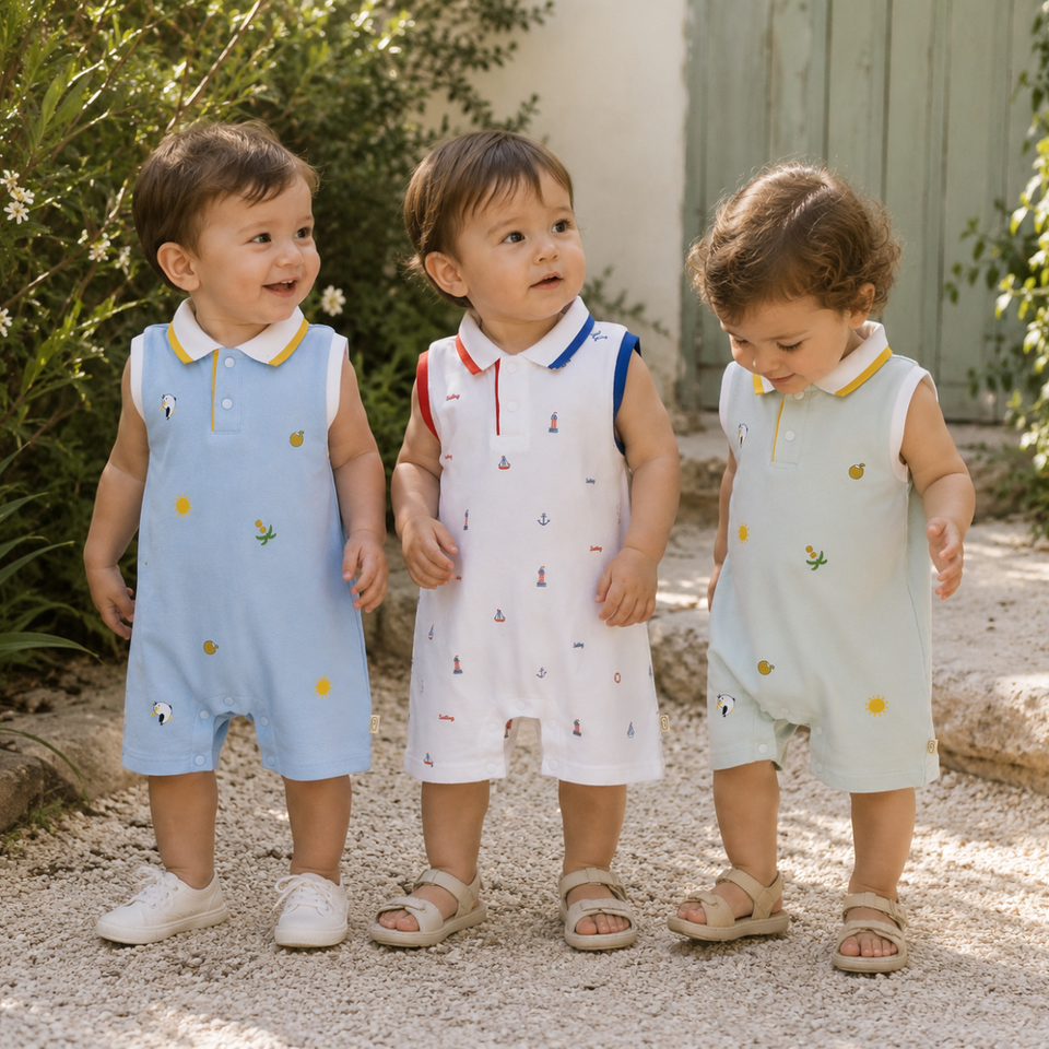 SunnyBaby – Bequem & niedlich – Polo-Strampler für Babys