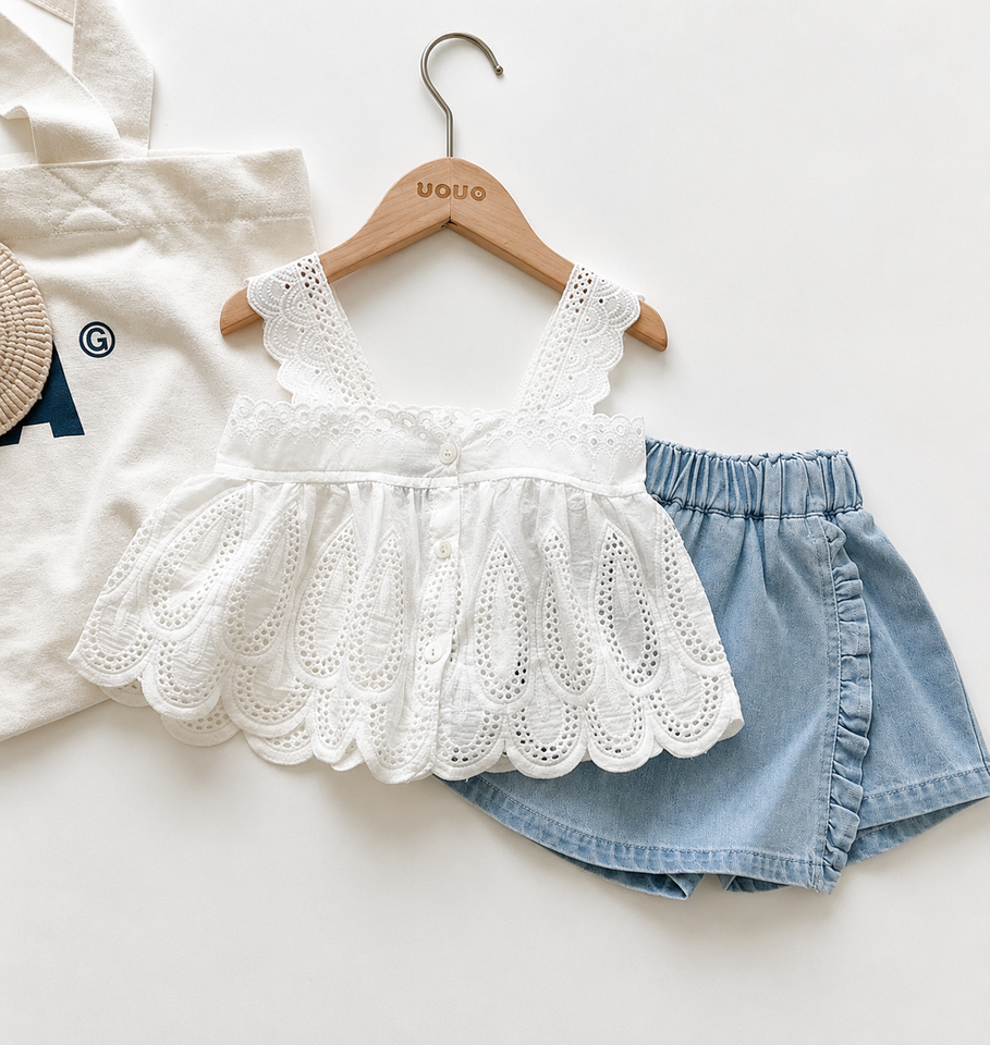 Mini Fashion™ - Niedliches Mädchen-Spitzen-Set