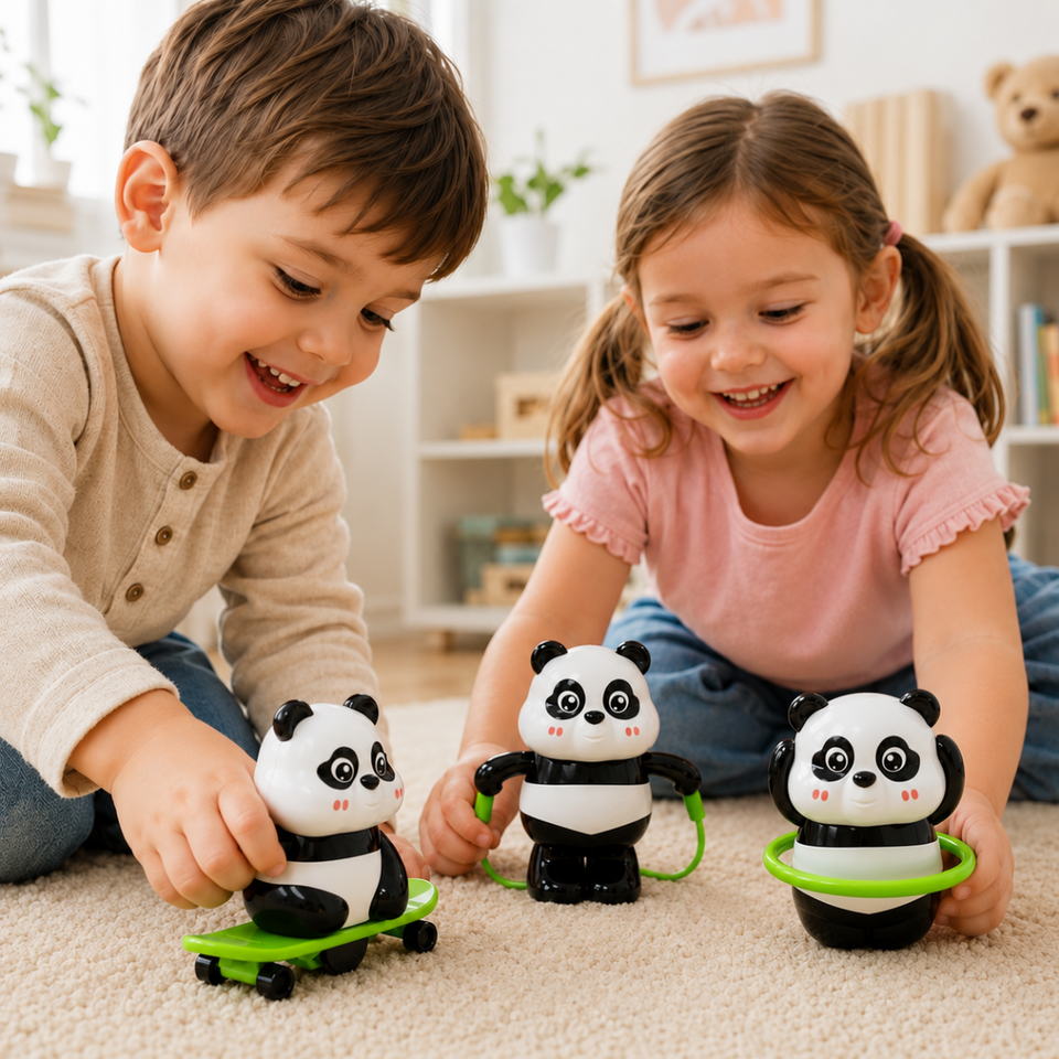 PandaPlay – Spaß  & Action – Aufziehbares Panda-Spielzeug