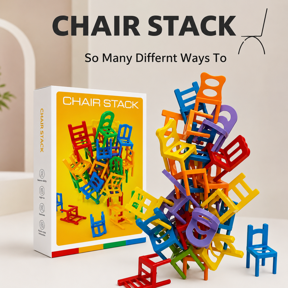 Chair Stack™ - Interaktiv & Kreativität fördern - Stapelstuhlspiel