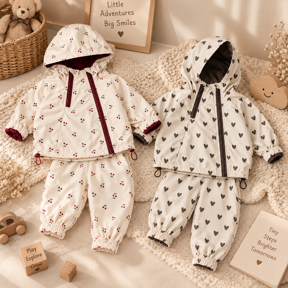 SoftBreeze – Winddicht & bequem – 2-teiliges Set aus Jacke und Hose für Kinder