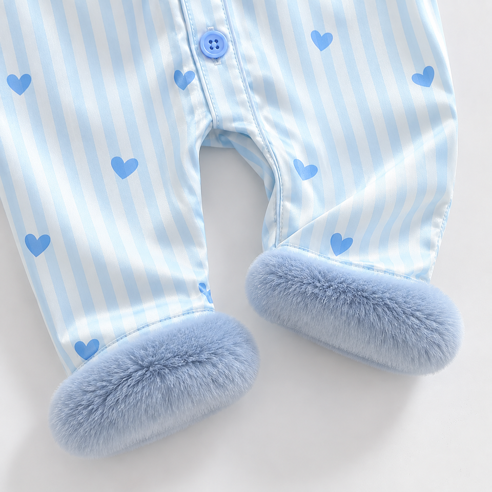 TinyLove – Weich & warm – Baby-Strampler mit Herzchenmuster und Plüschdetails
