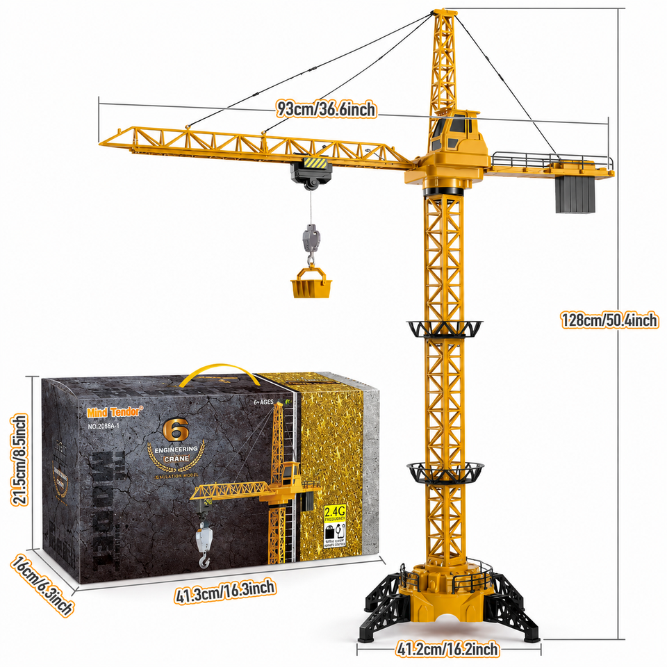 CranePro – Interaktiv & realistisch – ferngesteuerter Spielzeug-Turmkran