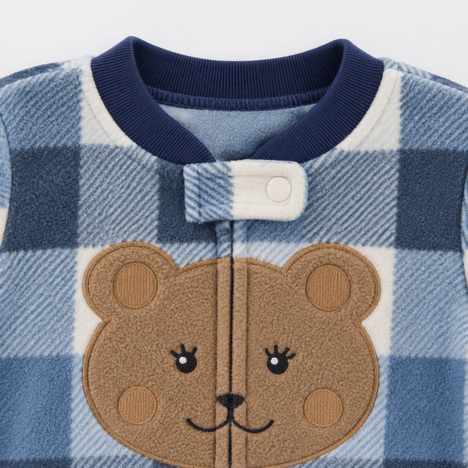 WarmBuddy – Süß & weich – Baby-Strampler aus Fleece mit Cartoon-Aufdruck