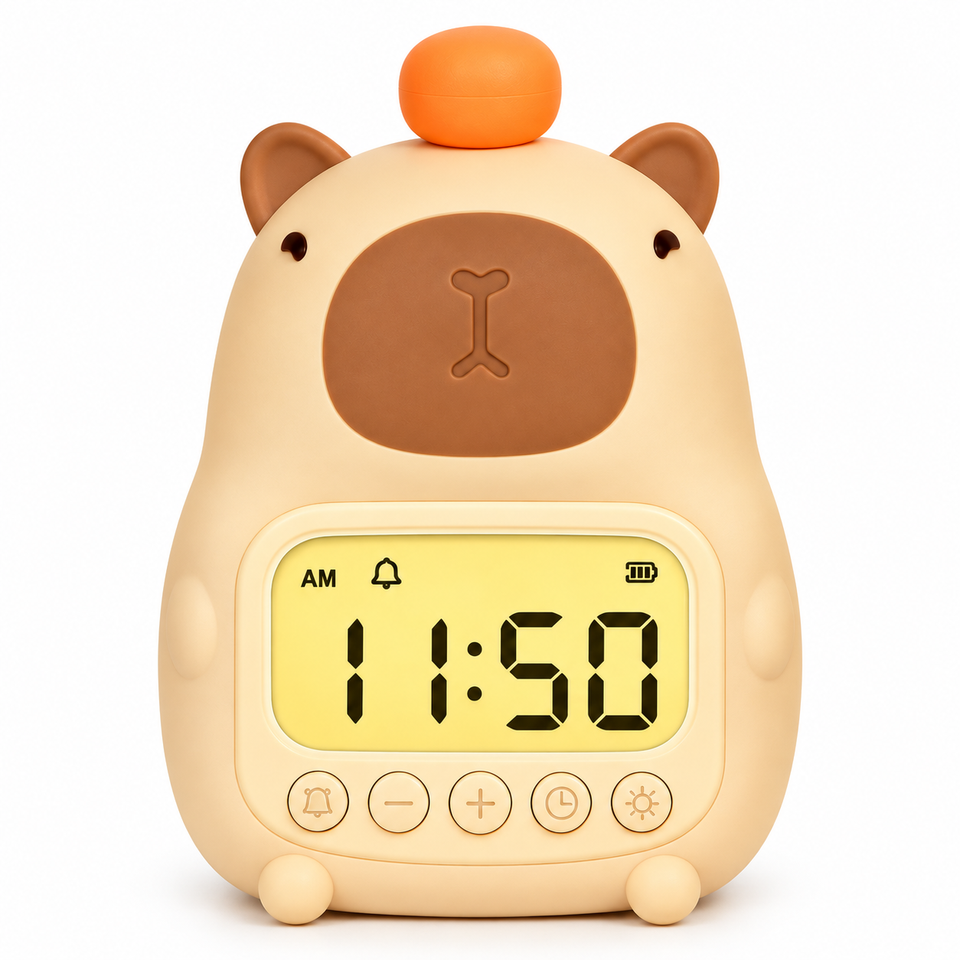 CappyClock – Niedlich & vielseitig – Digitaler Kinderwecker mit Nachtlicht