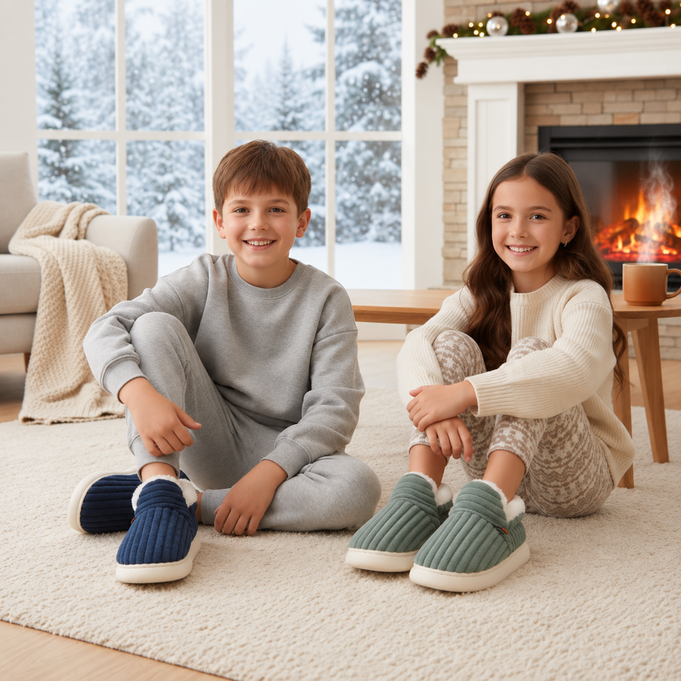 WarmNest – Kuschelig weich & warm – Rutschfeste Hausschuhe