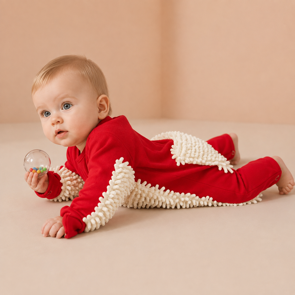 TinyCleaner – Weich & praktisch – Baby-Strampler zum Krabbeln und Spielen