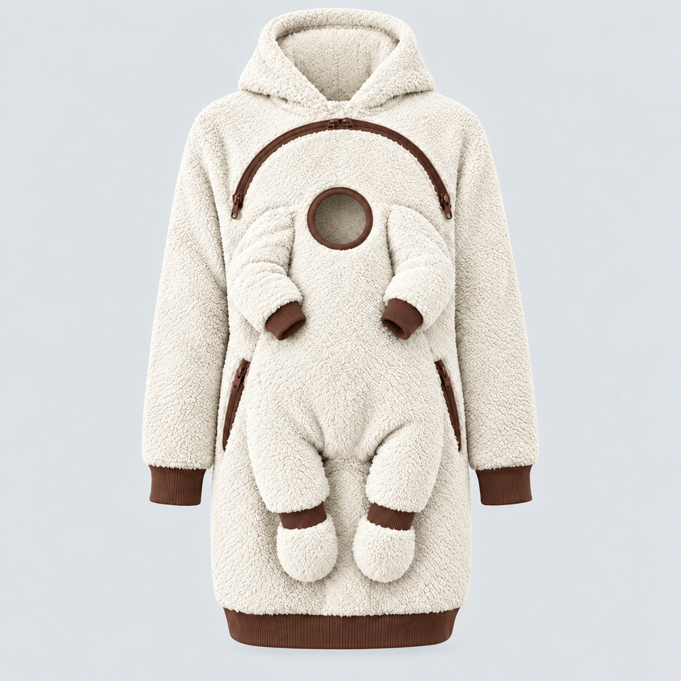MamaHug – Warm & praktisch – 2-in-1-Trage-Hoodie für Mama und Baby