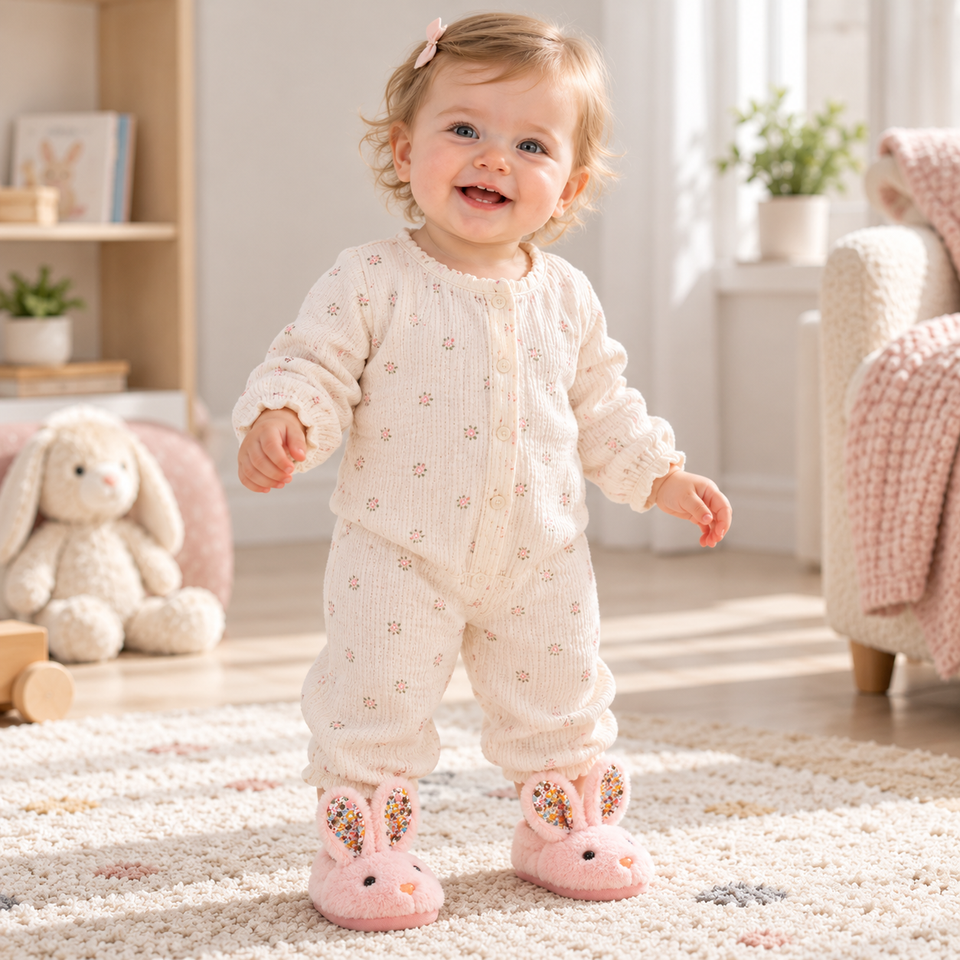 BunnyToes – Weich & warm – Plüsch-Hasenpantoffeln