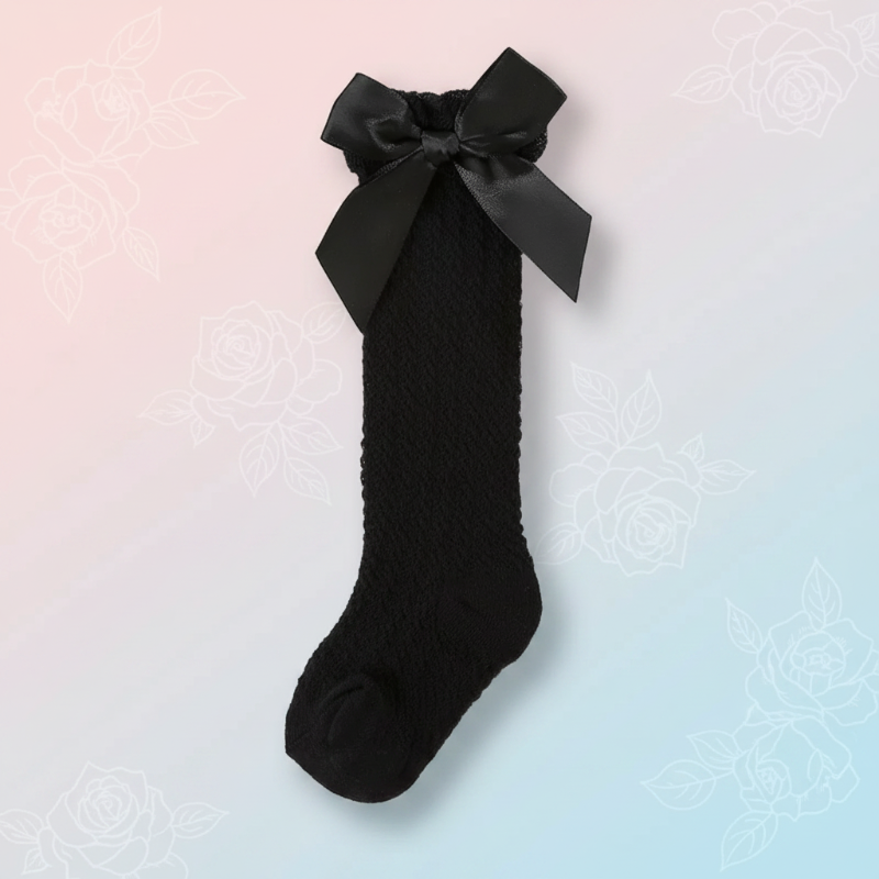 LittleCharm – Zart & stilvoll – Kniestrümpfe für Mädchen mit Schleife