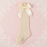 LittleCharm – Zart & stilvoll – Kniestrümpfe für Mädchen mit Schleife