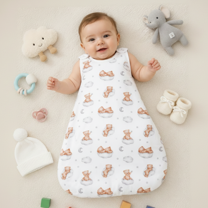 LittleDreams – Weich & atmungsaktiv – Ärmelloser Babyschlafsack