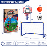 Kids Ball Games - Doppelter Spaß - Fußball- und Basketball-Spielzeugset