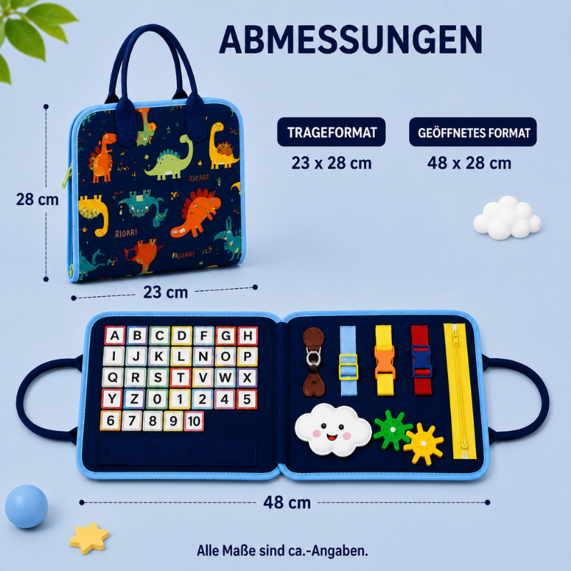 7-in-1 Busy Board – Motorik & Lernen – Aktivitäten-Tafel