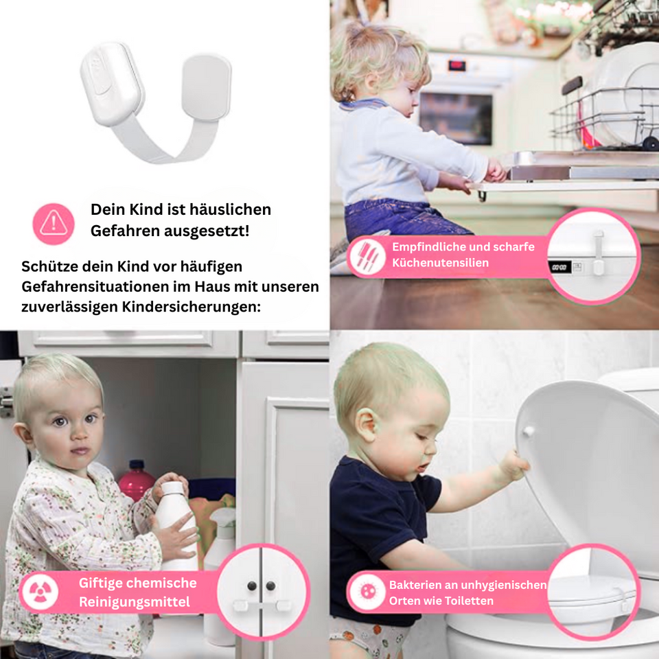 Milo & Moon – Unsichtbare Sicherheit – Kindersichere Schrank- und Schubladensicherungen (8 Stück)