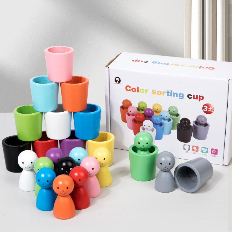 Farbkanal – Lernen und Entdecken – Montessori Holz Farbe Sortieren Spiel