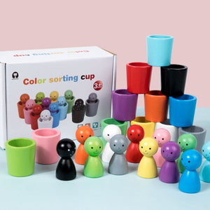 Farbkanal – Lernen und Entdecken – Montessori Holz Farbe Sortieren Spiel
