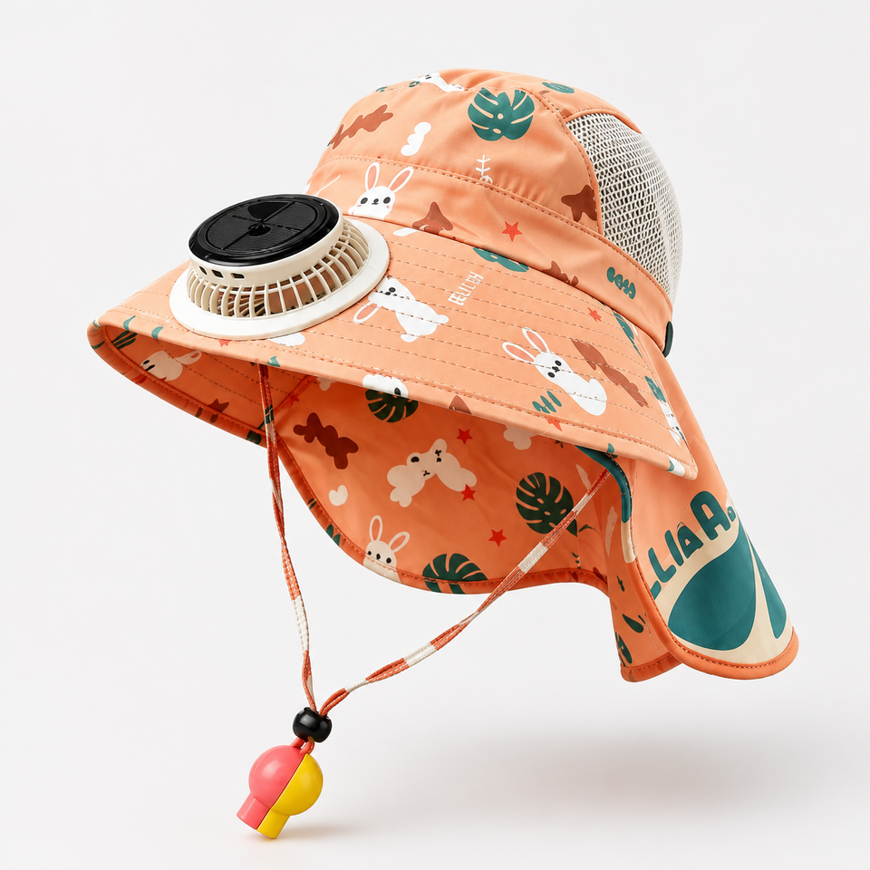 HappyShade – Sonnenschutz & Kühlung – Sommerhut für Kinder mit Ventilator