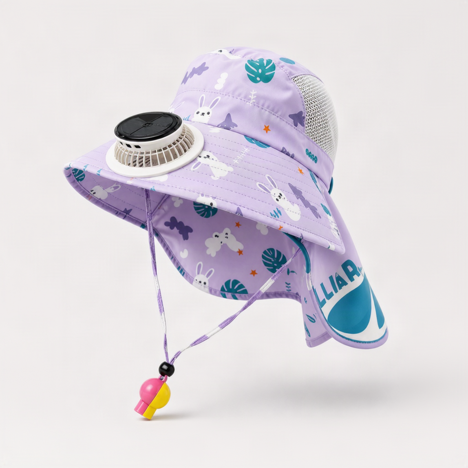 HappyShade – Sonnenschutz & Kühlung – Sommerhut für Kinder mit Ventilator