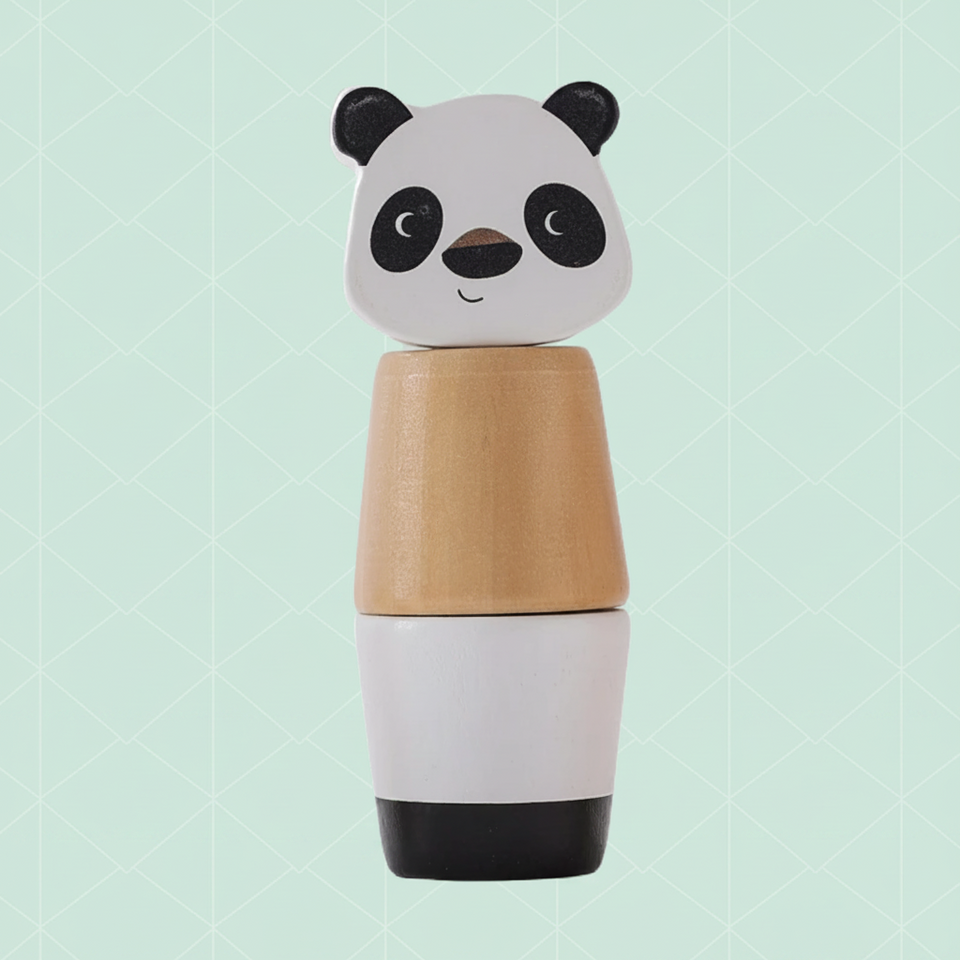 WoodyFriends – Motorik & Spaß – Stapelspielzeug aus Holz in Tierform