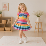RainbowBabe – Frisch & farbenfroh – Kinder-Polokleid