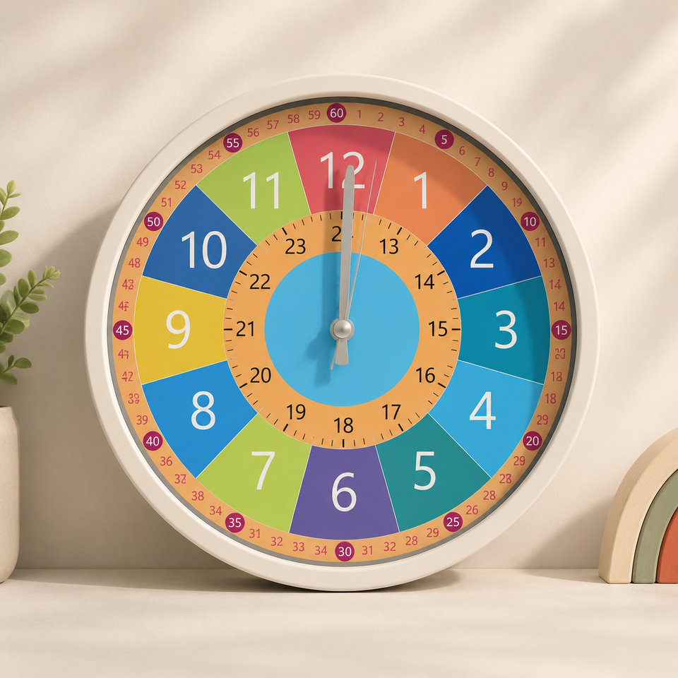 ChildrenTime – Unabhängig & leise - pädagogische Kinder-Wanduhr