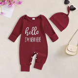 CuddleBaby – Hallo, ich bin neu hier – Set aus Baby-Strampler und Mütze