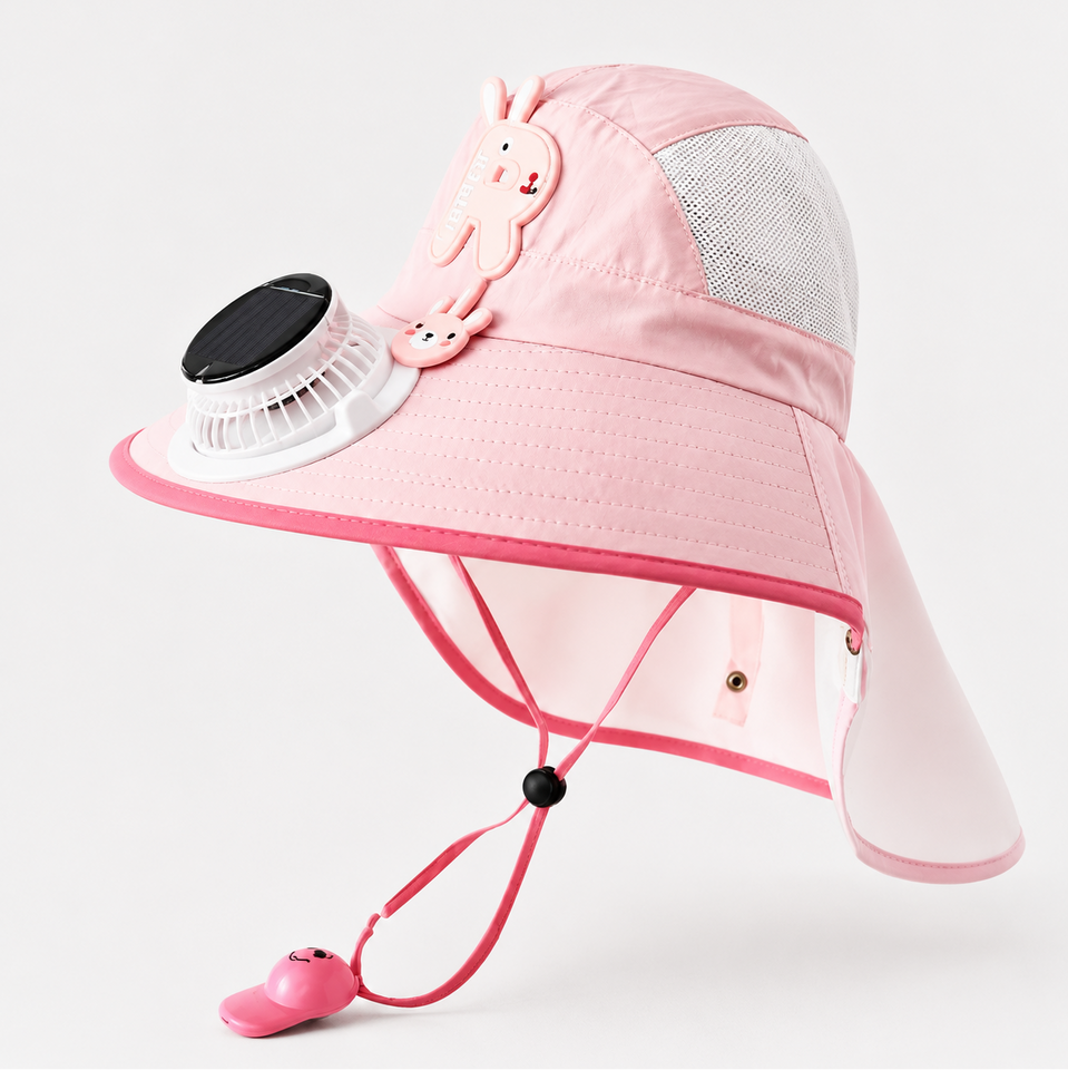 HappyShade – Sonnenschutz & Kühlung – Sommerhut für Kinder mit Ventilator