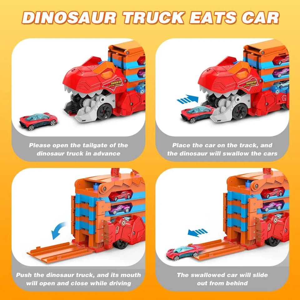 JurassicTruck™ – Cool & Lustig – Zusammenklappbarer Dino-Transportwagen