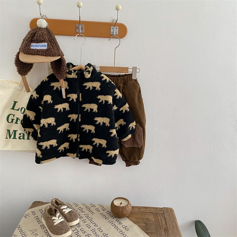 Mini Fashion™  – Extra weich und warm – Bären-Fleecejacke