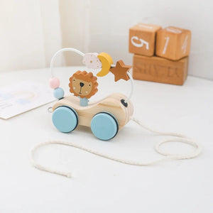 Bead Tracks™ – Zug, Auto & Motorik - Holzperlen- und Schlepperset