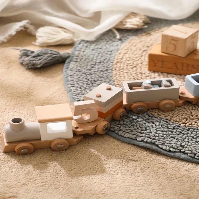HappyTrain – Montessori & Fun – Holzeisenbahnset