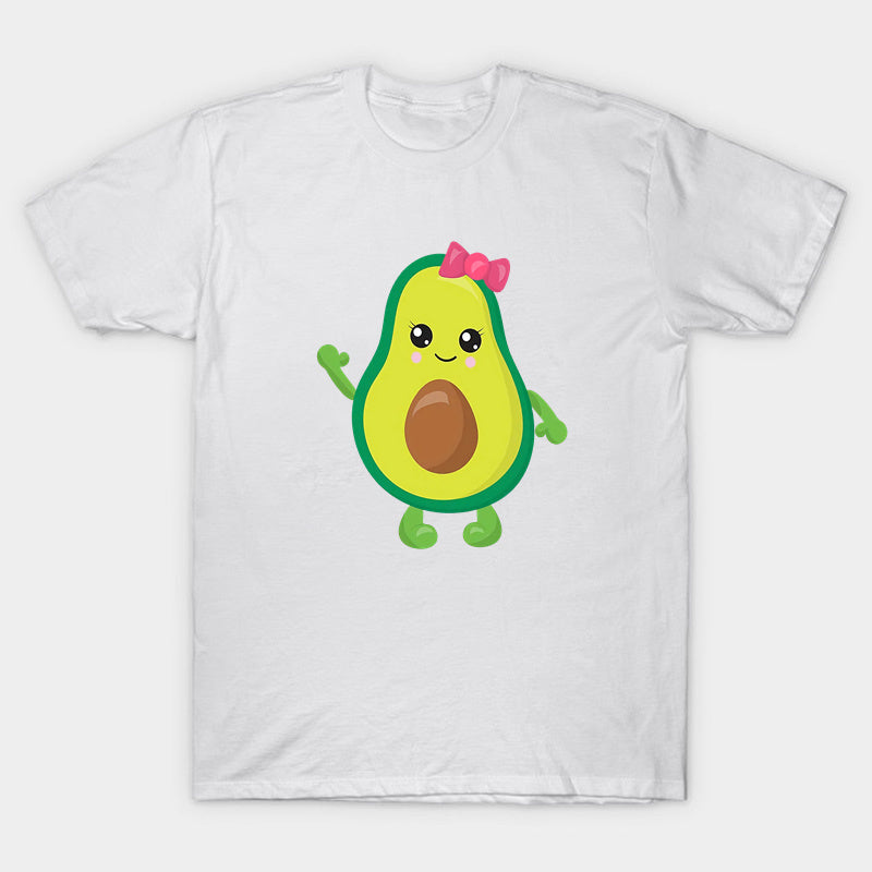 Mini Fashion™ - Familien-Parter-Look - Avocado T-Shirt Weiß