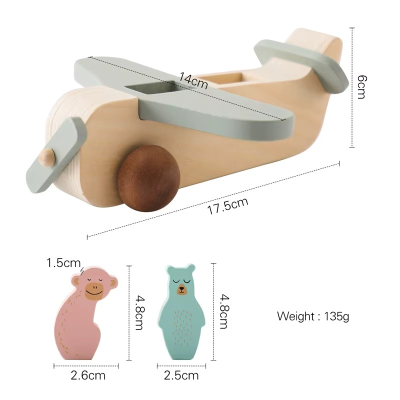 Woods™ - Förderung von Kreativität und Motorik - Montessori-Holzspielzeug für Flugzeuge