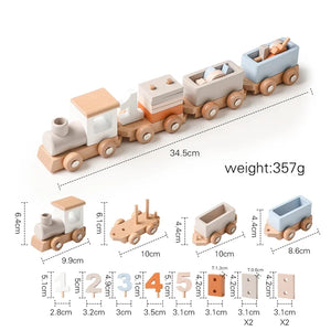 HappyTrain – Montessori & Fun – Holzeisenbahnset