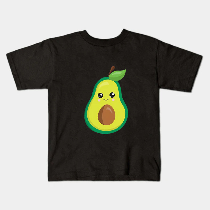 Mini Fashion™ - Familien-Parter-Look - Avocado T-Shirt Schwarz