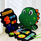 Toddler Busy Board™ - Sanseeventyr - Dino filtbog