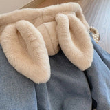Girls Bunny Denim Coat – Warm & Comfort – Kinderjacke