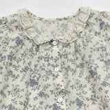Vine Print Blouse – Let og sød – Børnebluse med pufærmer