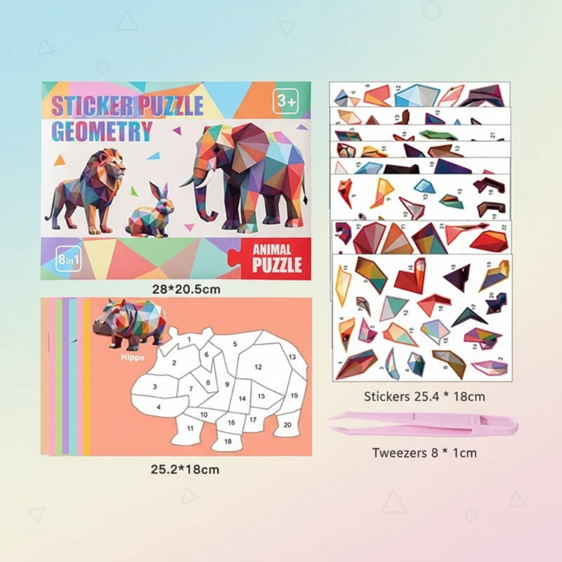 3D Sticker Puzzle – Kreativ & lehrreich – Geometrisches 3D-Puzzle